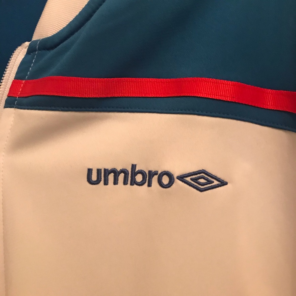 Umbro Unisex Light Zip Up Jacket Red White & Blue